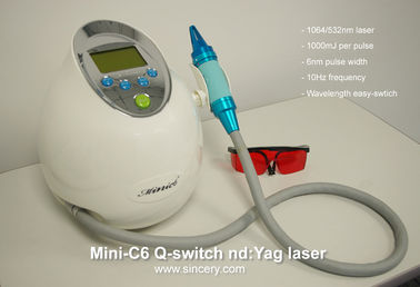 НД ИАГ к - переключенный лазер для удаления татуировки с воздушным охлаждением воды близкой петли сдержанным